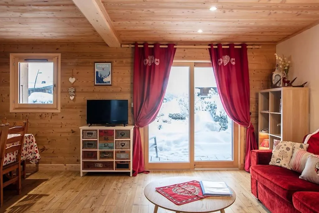 Charmant Appartement Dans Chalet, Coeur De Megève Francie